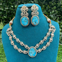 Amoliya Jewels Classic Polki Kundan Stone Necklace Set For Women