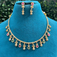 Amoliya Jewels Classic Austrian Stone Necklace Set