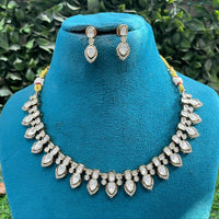 Amoliya Jewels Statement Polki Kundan Stone Necklace Set for Women