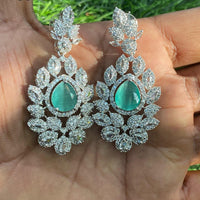 Amoliya Jewels Classic American Daimond Dangler Earrings