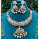 Amoliya Jewels Classic Polki Kundan Stone Choker Necklace Set