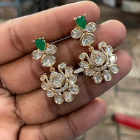 Amoliya Jewels Designer Polki Kundan Stone Studs Earrings