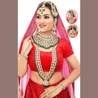 The Fashion Jewels Gold Plated Kundan Bridal Set