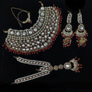 The Fashion Jewels Gold Plated Kundan And Beads Necklace Set