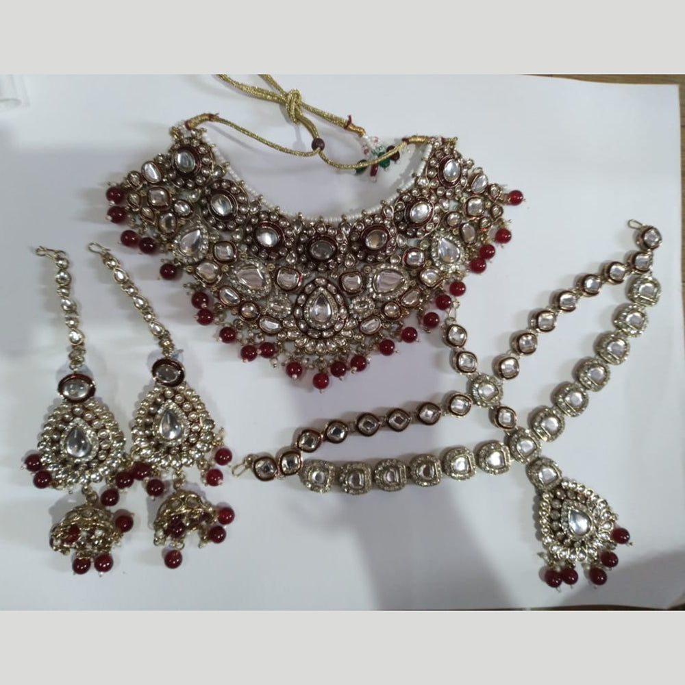 The Fashion Jewels Royal Kundan Pearl And Beads Necklace Set