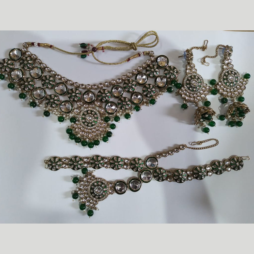 The Fashion Jewels Royal Kundan Pearl And Beads Necklace Set