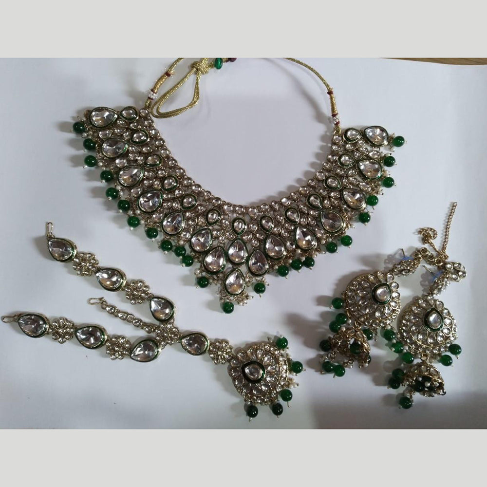 The Fashion Jewels Royal Kundan Pearl And Beads Necklace Set