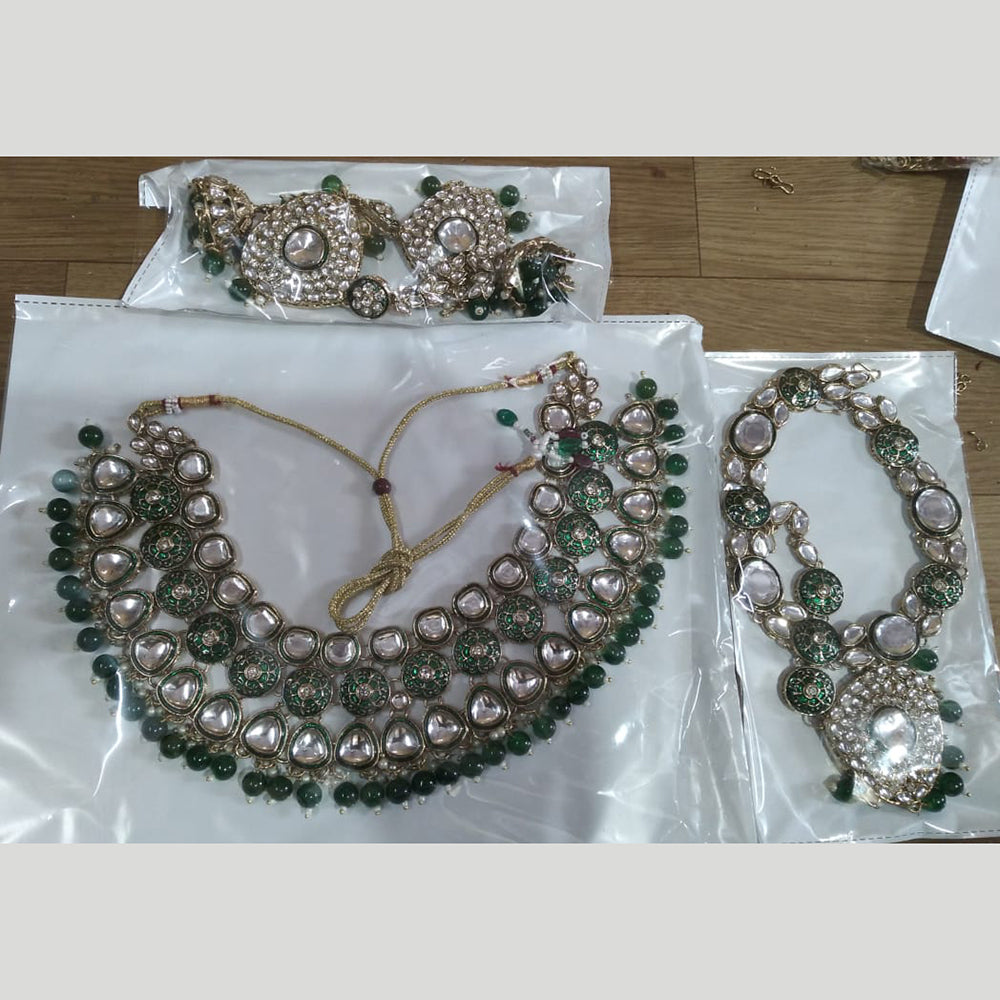 The Fashion Jewels Royal Kundan Pearl And Beads Necklace Set