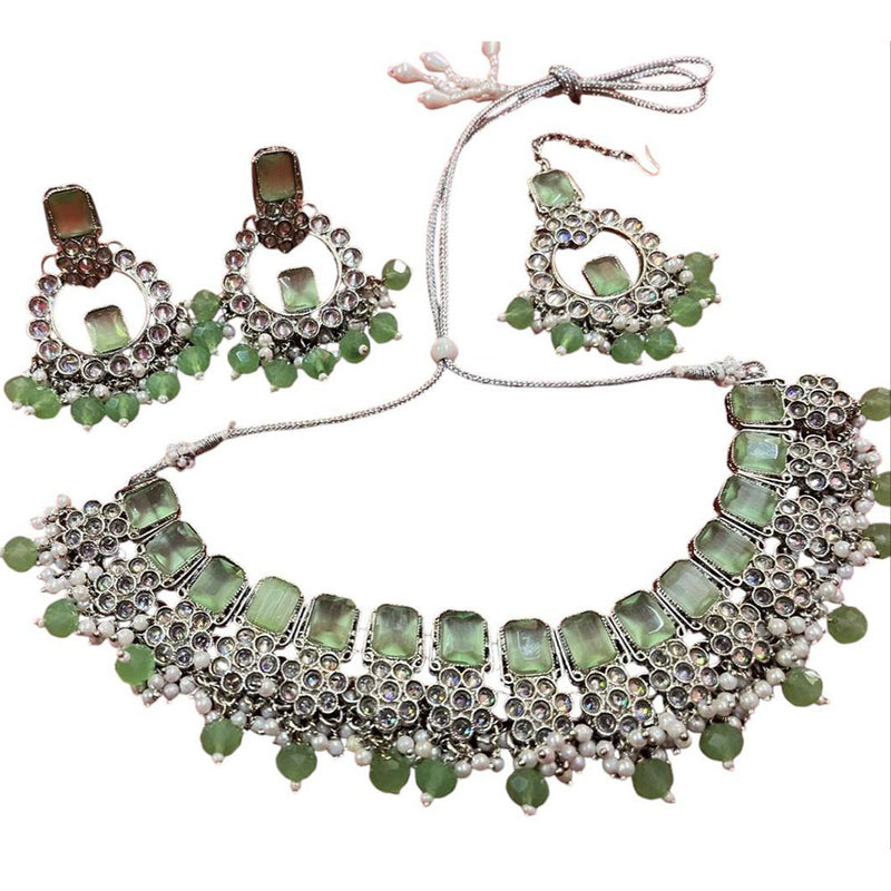 Anjali Jewellery Crystal Stone And Beads Necklace Set