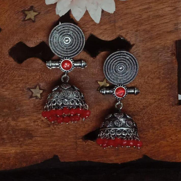 Anjali Jewellery Oxidised Plated Jhumki Earrings