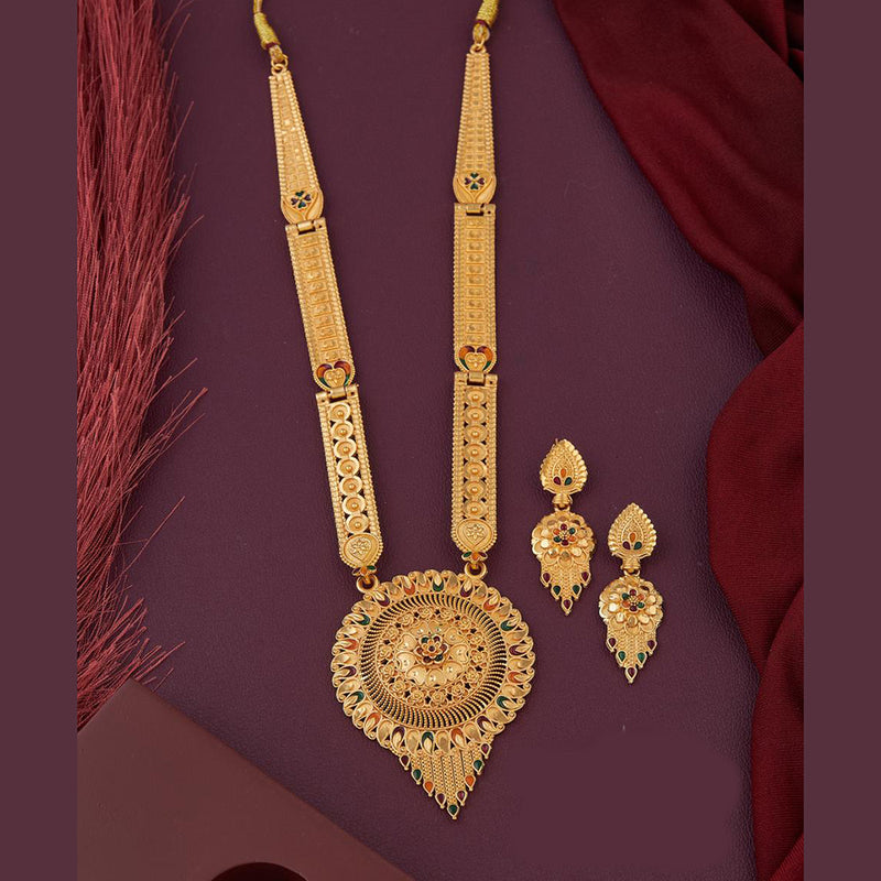 Kalpna Sales Gold Plated Meenakari Necklace Set