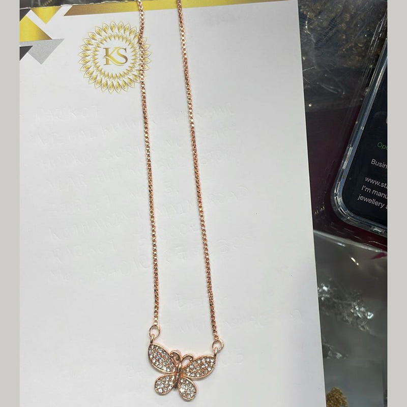 Kalpna Sales Surat Gold Plated Austrian Stone Chain Pendants