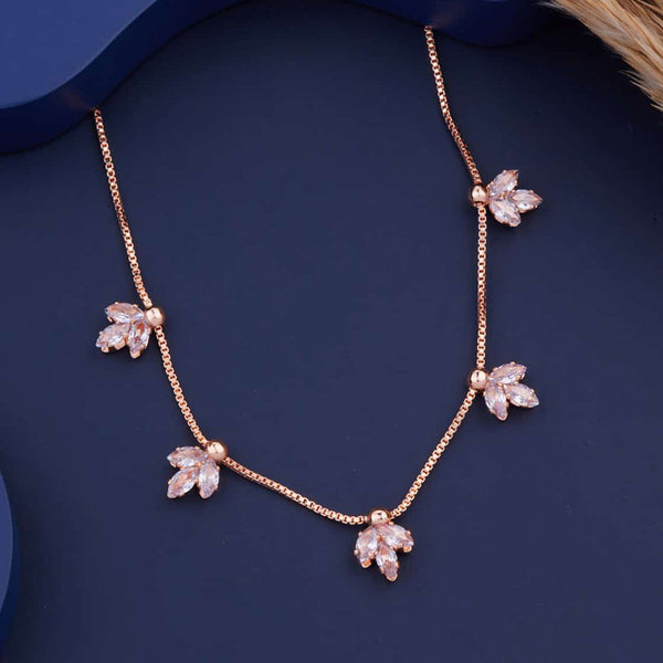 Kalpna Sales Surat Rose Gold Plated AD Chain