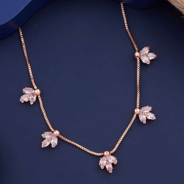 Kalpna Sales Surat Rose Gold Plated AD Chain