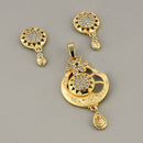Kalpna Sales Surat Gold Plated Austrian Stone Pendant Set