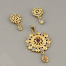 Kalpna Sales Surat Gold Plated Austrian Stone Pendant Set
