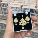 Kalpna Sales Surat Gold Plated Austrian Stone Pendant Set