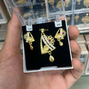 Kalpna Sales Surat Gold Plated Austrian Stone Pendant Set