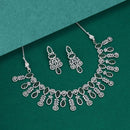 Kalpna Sales Surat Silver Plated American Diamond Necklace Set