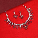 Kalpna Sales Surat Silver Plated American Diamond Necklace Set