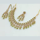 Rajwadi Collection Gold Plated Crystal Stone Necklace Set