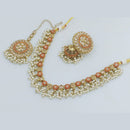 Rajwadi Collection Gold Plated Pearl Necklace Set