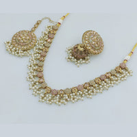 Rajwadi Collection Gold Plated Pearl Necklace Set