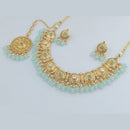 Rajwadi Collection Gold Plated Pearl And Beads Necklace Set