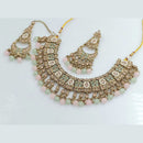 Rajwadi Collection Gold Plated Crystal Stone And Beads Necklace Set