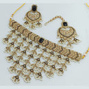 Rajwadi Collection Gold Plated Crystal Stone And Beads Necklace Set