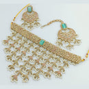 Rajwadi Collection Gold Plated Crystal Stone And Beads Necklace Set