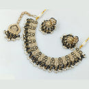 Rajwadi Collection Gold Plated Crystal Stone And Pearls Necklace Set