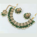 Rajwadi Collection Gold Plated Crystal Stone And Pearls Necklace Set