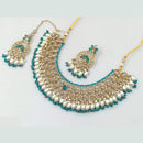 Rajwadi Collection Gold Plated Crystal Stone And Pearls Necklace Set