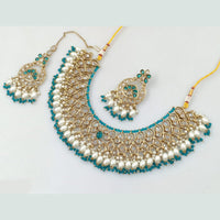 Rajwadi Collection Gold Plated Crystal Stone And Pearls Necklace Set