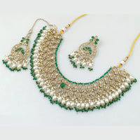 Rajwadi Collection Gold Plated Crystal Stone And Pearls Necklace Set