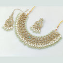 Rajwadi Collection Gold Plated Crystal Stone And Pearls Necklace Set