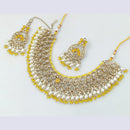 Rajwadi Collection Gold Plated Crystal Stone And Pearls Necklace Set