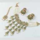 Rajwadi Collection Gold Plated Crystal Stone And Pearls Necklace Set