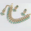 Rajwadi Collection Gold Plated Crystal Stone And Pearls Necklace Set