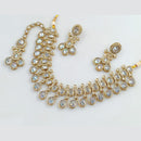 Rajwadi Collection Gold Plated Crystal Stone And Pearls Necklace Set