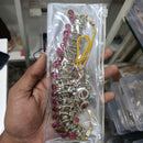 Rajwadi Collection Gold Plated Crystal Stone And Pearls Necklace Set
