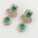 Rajwadi Collection Gold Pated Crystal Stone Dangler Earrings