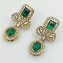 Rajwadi Collection Gold Pated Crystal Stone Dangler Earrings