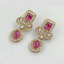 Rajwadi Collection Gold Pated Crystal Stone Dangler Earrings
