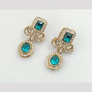 Rajwadi Collection Gold Pated Crystal Stone Dangler Earrings