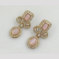 Rajwadi Collection Gold Pated Crystal Stone Dangler Earrings