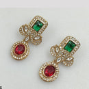 Rajwadi Collection Gold Pated Crystal Stone Dangler Earrings