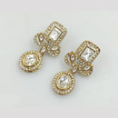 Rajwadi Collection Gold Pated Crystal Stone Dangler Earrings