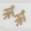 Rajwadi Collection Gold Pated Crystal Stone Dangler Earrings